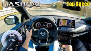 Nissan Quashqai Tekna 140HP ACCELERATION TOP SPEED AUTOBAHN Drive [upl. by Ahsitan990]