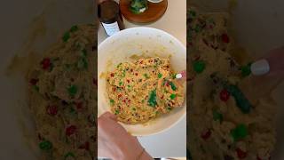 SATISFYING MampM COOKIES christmas holiday baking cookies mandms christmascookies [upl. by Luane117]