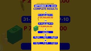 Lotto Result September 25 2024 9PM Draw  COMPLETE LOTTO RESULTS PCSO pcsolottoresulttoday [upl. by Appolonia]