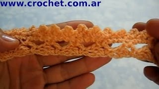 PUNTILLA en tejido crochet o ganchillo N° 10 tutorial paso a paso Moda a Crochet [upl. by Harlin631]