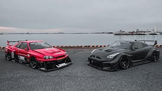 Liberty Walk Skyline R34 amp Liberty Walk GTR R35 FullCarbon [upl. by Yddeg492]