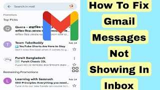 Fix Gmail Messages Not Showing In Inbox 2023  Gmail Inbox Not Showing All Mail problem 2023 [upl. by Okiruy]