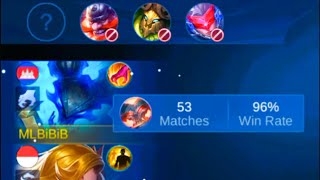 53 MATCHES  96 WIN RATE  THE CRAZY THAMUZ JUNGLE  BUILD TOP 1 GLOBAL THAMUZ  MLBB [upl. by Nauqaj86]