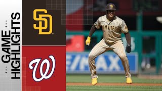 Padres vs Nationals Game Highlights 52523  MLB Highlights [upl. by Ahsinom]