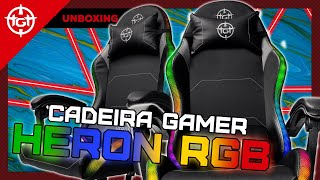 UNBOXING CADEIRA GAMER TGT HERON RGB [upl. by Maurilia305]