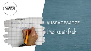 Aussagesätze  schnell erklärt inkl Arbeitsblatt [upl. by Radmilla]