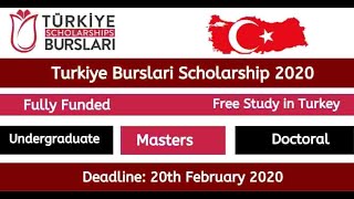 How to apply the Turkish Burslari Government scholarship 2020 Bachelor and Master Full Details [upl. by Galatia647]