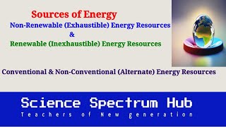 Conventional and NonConventional Sources of Energy  Renewable and Nonrenewable energy sources [upl. by Walcoff]