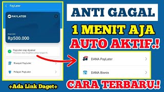 Cara Aktifkan Dana Paylater Supaya Bisa Pinjam Uang di Dana  Cara Memunculkan Dana Paylater [upl. by Yursa]