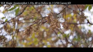 SLR Magic Anamorphot 133x40 vs Helios 443 258 Canon 6D [upl. by Hock]