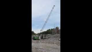 Sennebogen 690 HD dragline with wrecking ball  RBI [upl. by Dnaleel279]