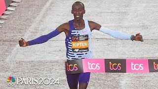 WORLD RECORD 23 year old phenom Kelvin Kiptum makes history at Chicago Marathon  NBC Sports [upl. by Ob]