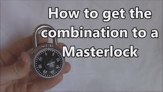 How To Get the Combination to a Master Lock [upl. by Nevur894]