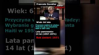 12 François Duvalier 19071971  Karta Dyktatora shorts [upl. by Noreht]