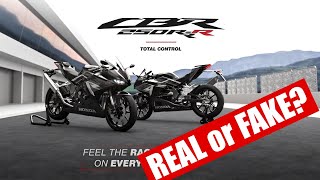 New Honda CBR250RRR inline 4 cylinder  REAL or FAKE [upl. by Cope452]