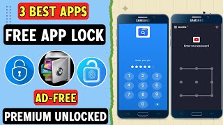 3 Best FREE App Lock Apps For Android 2024 [upl. by Eilrebmik]