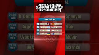 JADWAL PERTANDINGAN SEPAKBOLA OLIMPIADE PARIS 2024 [upl. by Mccandless]