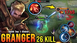 NEW META 26 Kills Granger Attack Speed amp Critical Build  Build Top 1 Global Granger  MLBB [upl. by Lrub]