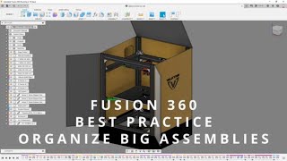 FUSION 360 BEST PRACTICE  BIG ASSEMBLIES  MANY COMPONENTS [upl. by Annaek]