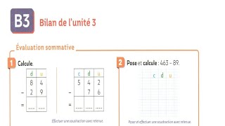 Bilan unité 3 addition soustraction mesurer une masse multiplier pour comprendre les maths ce1 ce2 [upl. by Nylecaj]