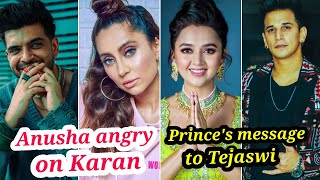 ANUSHA DANDEKAR REACTS TO KARAN KUNDRA amp TEJASWI PRAKASHS RELATION  PRINCE NARULAS MESSAGE [upl. by Aserret]