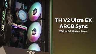 Thermaltake TH V2 Ultra EX ARGB Sync AllInOne Liquid Cooler – Full Modular Design [upl. by Yllek]