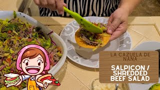 La Cazuela de Nana  Salpicon  Shredded Beef Salad [upl. by Myriam]