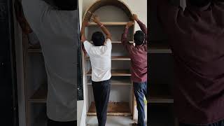 Study Table round shape making carpentry youtubeshorts furniture [upl. by Dinin314]