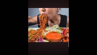 Maggie masala noodles with momos and chutney mukbang indiafoodeatingshow eatingshow foodchalleng [upl. by Dyche]