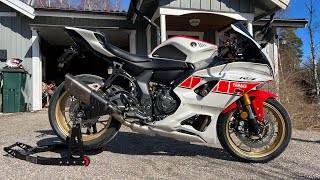 Yamaha R7 60th Anniversary  Akrapovic GYTR Exhaust  Startup [upl. by Chelton835]