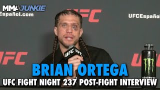 Brian Ortega Reacts to Yair Rodriguez Win Bizarre PreFight Ankle Roll More  UFC Fight Night 237 [upl. by Vonnie]