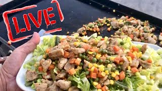 Blackstone Lemon Chicken Salad  Blackstone Griddle Recipe [upl. by Aihsat731]