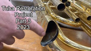 Tuba Restoration Part 3 2023 band instrument repair Wes Lee Music Repair [upl. by Eclud]