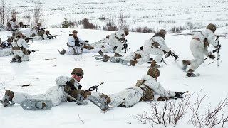 US Soldiers conduct Village Raid in Norway  Exercise Arctic Shock  2024 [upl. by Tranquada172]