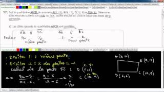 Secondaire 4 SN Québec Droite parallèles et perpendiculaire équation de droite exercice 17 [upl. by Erdnaid]