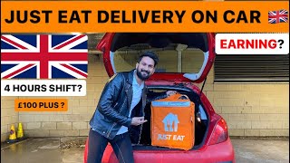 JUST EAT Delivery Jobs in Uk 🇬🇧  4 Hours Shift  How much I Earned  Step By Step  Saim Ali [upl. by Otrebogir]