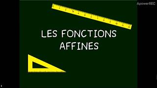 Fonctions affinesDécouverte [upl. by Tyika]