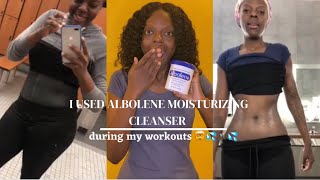 I used ALBOLENE moisturizing cleanser during my workouts 🤯💦🏃🏾‍♀️💦🏋🏾‍♀️🚴🏾‍♀️ [upl. by Schonfeld]