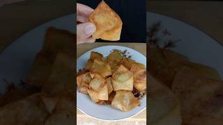 Iftar snacks crispy Chicken wontons😋 ASMR shortsvideo [upl. by Griffie]