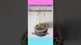 💞CÓMO HACER MACETAS COLGANTES 💞Plantas naturales y artificiales [upl. by Ecinereb]