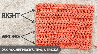 25 CROCHET HACKS FOR BEGINNERS ProTips from a Crocheter with 20 Years Experience [upl. by Serilda]