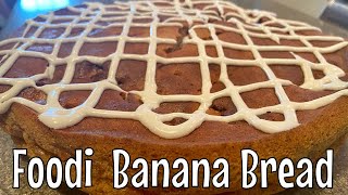 EASY BANANA BREAD BAKED IN THE NINJA FOODI DELUXE [upl. by Annaeel223]