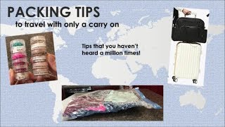 Packing Tips to travel with only a carry on [upl. by Anigue395]