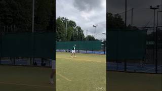 Tennis saver just hitting clean no music the ball is music tennistime tennisbackhand tennis [upl. by Beekman693]