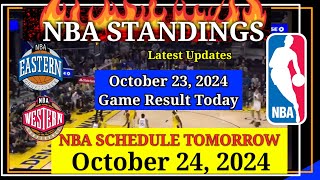 NBA STANDINGS TODAY as of October 23 2024  GAME RESULTS  NBA SCHEDULE October 24 2024 [upl. by Faun865]