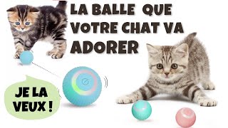 Votre chat va adorer  Balle à rotation automatique à 360°  Et aussi pour votre chaton [upl. by Buller]