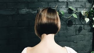 how to cut asymmetrical bob tutorial [upl. by Lashar]