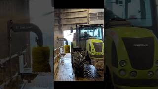 🌾 Modern Farming CLAAS Tractor Lays Straw Bedding in the Cowshed 🚜 [upl. by Adnaluy499]