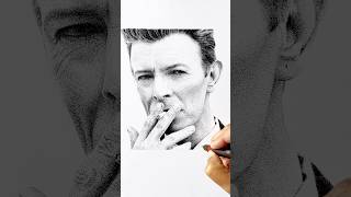 davidbowie pointillisme pointillism drawing rotring stipplingart art portrait bowie dessin [upl. by Jenn]