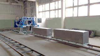 Automated Cutting Equipment for lightweight concrete blocks [upl. by Nevs]